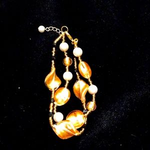 NWT Aloha From Hawaii Gold, White, Black Bracelet